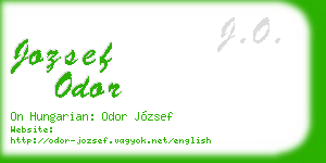 jozsef odor business card